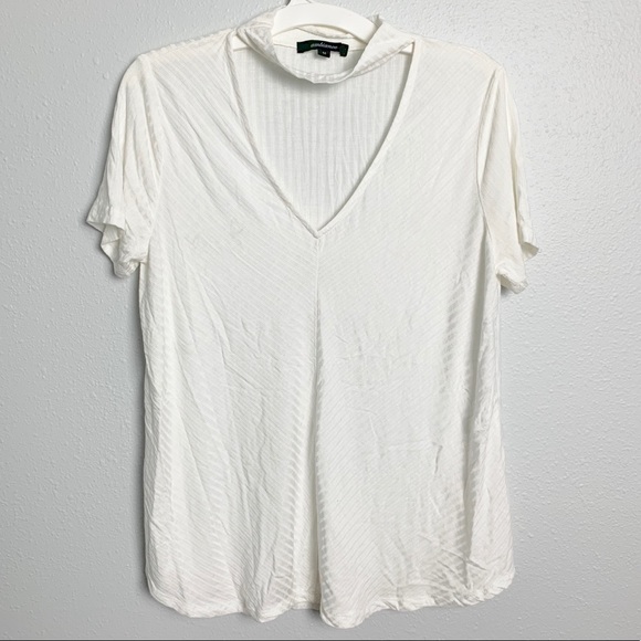 Ambiance Tops - Textured Choker Tee | Charlotte Russe